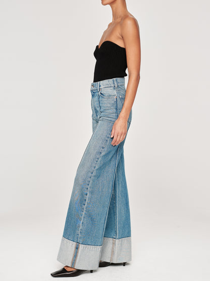 Hepburn Wide Leg High Rise Vintage Jeans Springdale Cuffed - DL1961