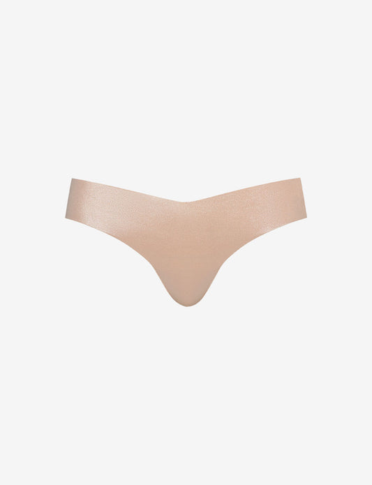 Classic Mid-Rise Thong Champagne Shimmer - Commando