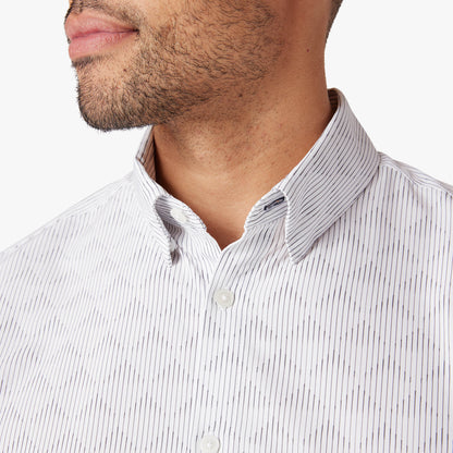 Leeward Dress Shirt White Ombre Diamond - Mizzen + Main