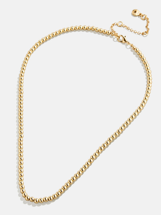 Pisa Bead Necklace Gold - BaubleBar