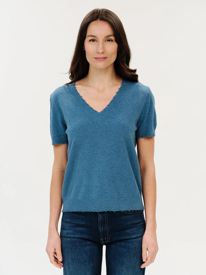 Gemma Sweater Heather Denim - Six Fifty Clothing