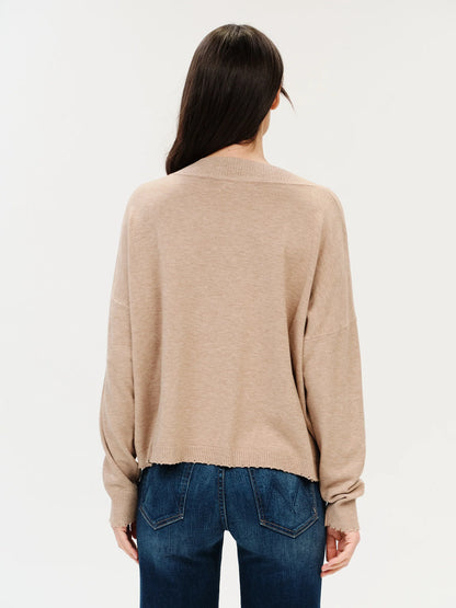 Geneva Sweater Heather Taupe - Six Fifty Clothing