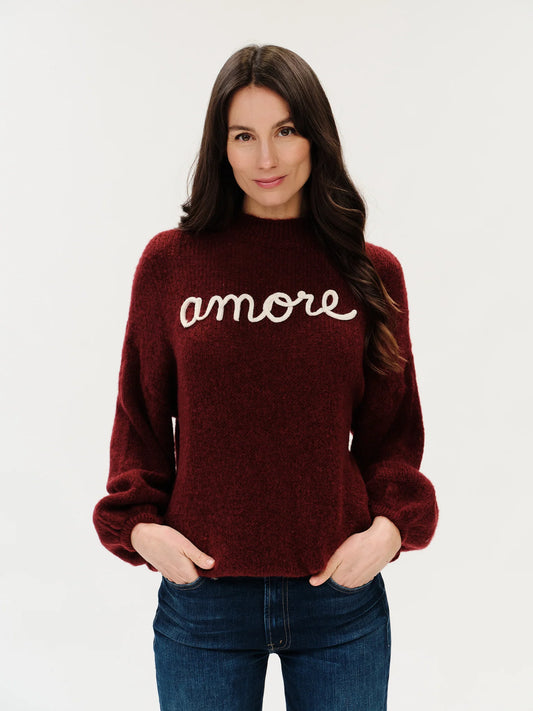 Amore Sweater Burgundy - Six Fifty Clothing