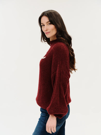 Amore Sweater Burgundy - Six Fifty Clothing