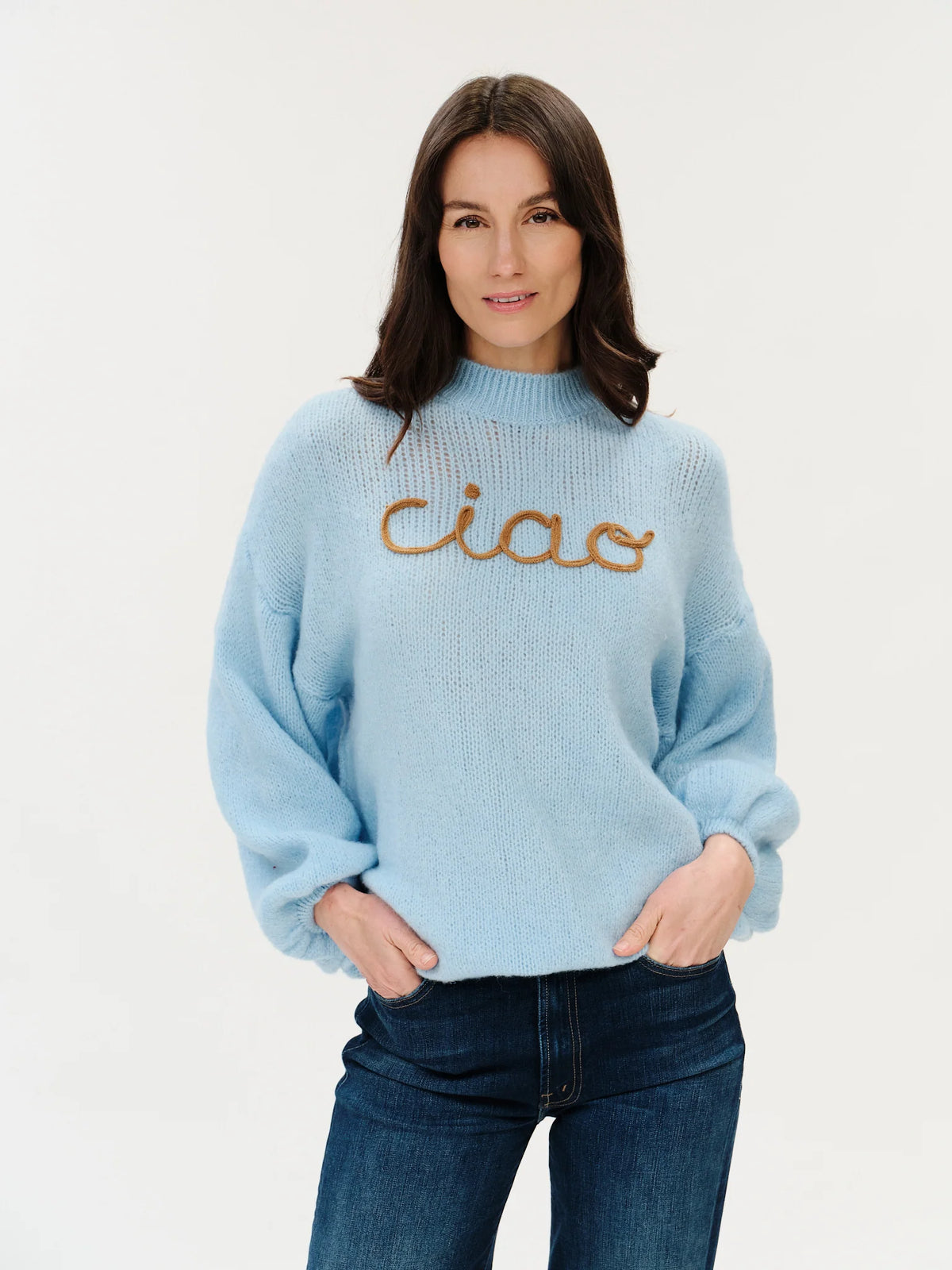 Ciao Sweater Light Blue - Six Fifty Clothing