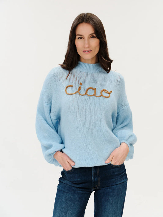Ciao Sweater Light Blue - Six Fifty Clothing