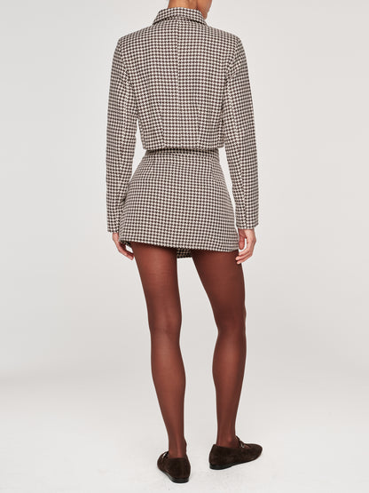 Andi Wrap Skirt Mini Houndstooth - DL1961