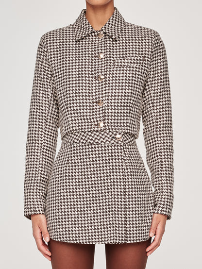 Vika Jacket Cropped Houndstooth - DL1961