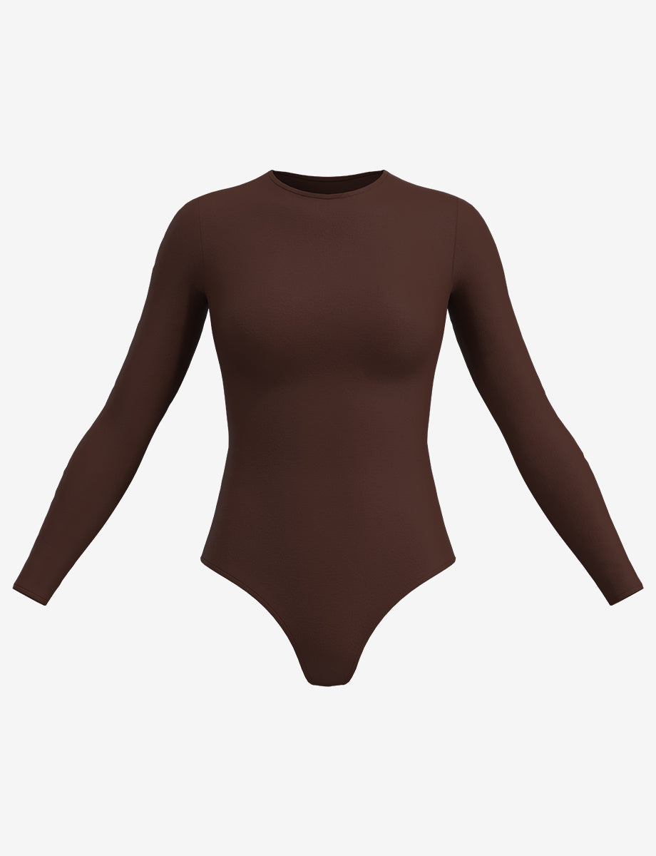 Ballet Long Sleeve Bodysuit With Thumbholes Copper - Commando