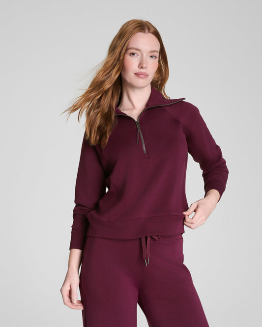 Airessentials Half Zip Plum Berry - SPANX
