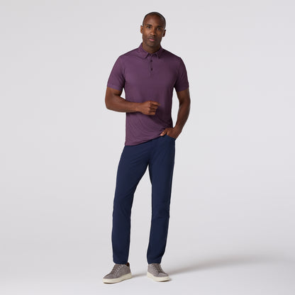 Versa Polo Eggplant Multi Texture - Mizzen + Main