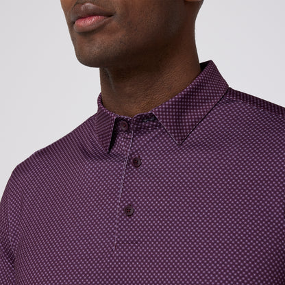 Versa Polo Eggplant Multi Texture - Mizzen + Main