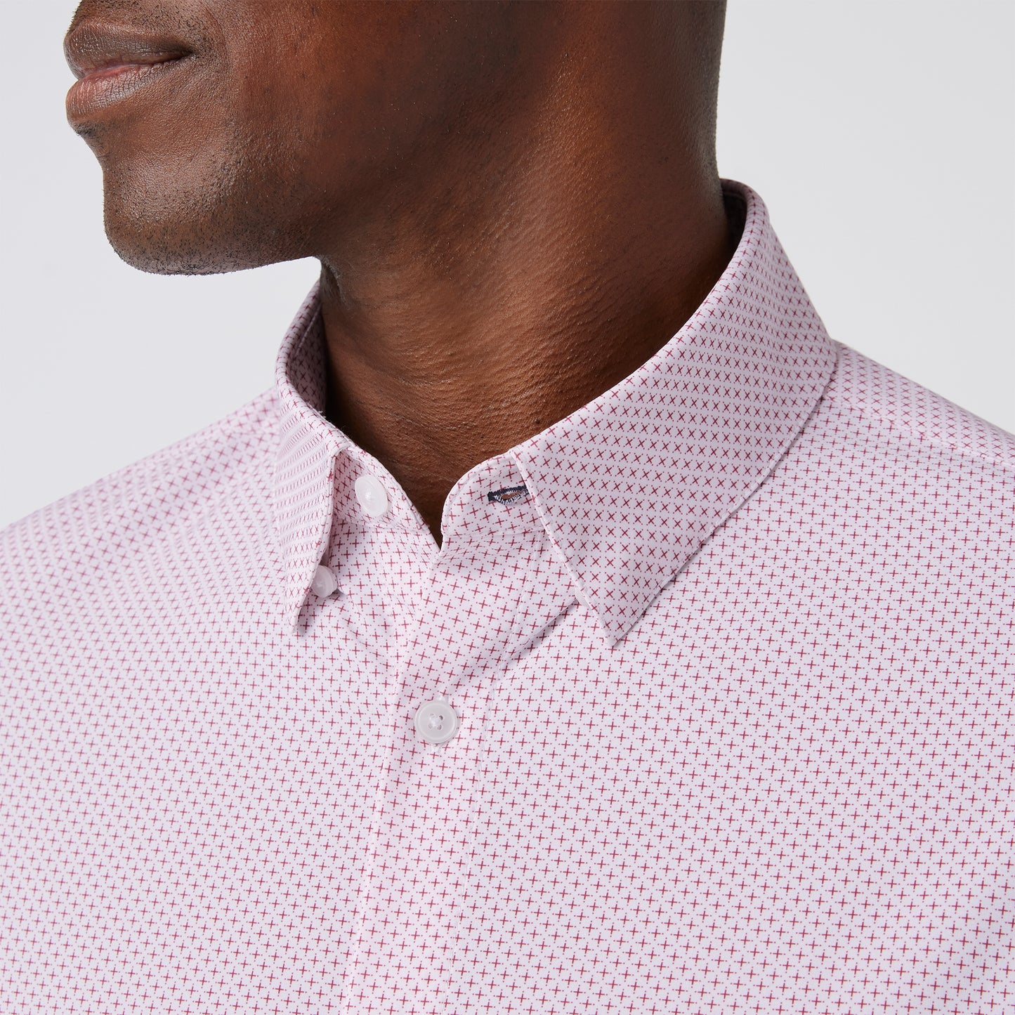 Leeward Long Sleeve Shirt Wine Plus Print - Mizzen + Main