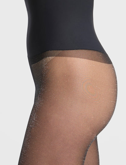 Glitter Sheer Black Sparkle - Commando
