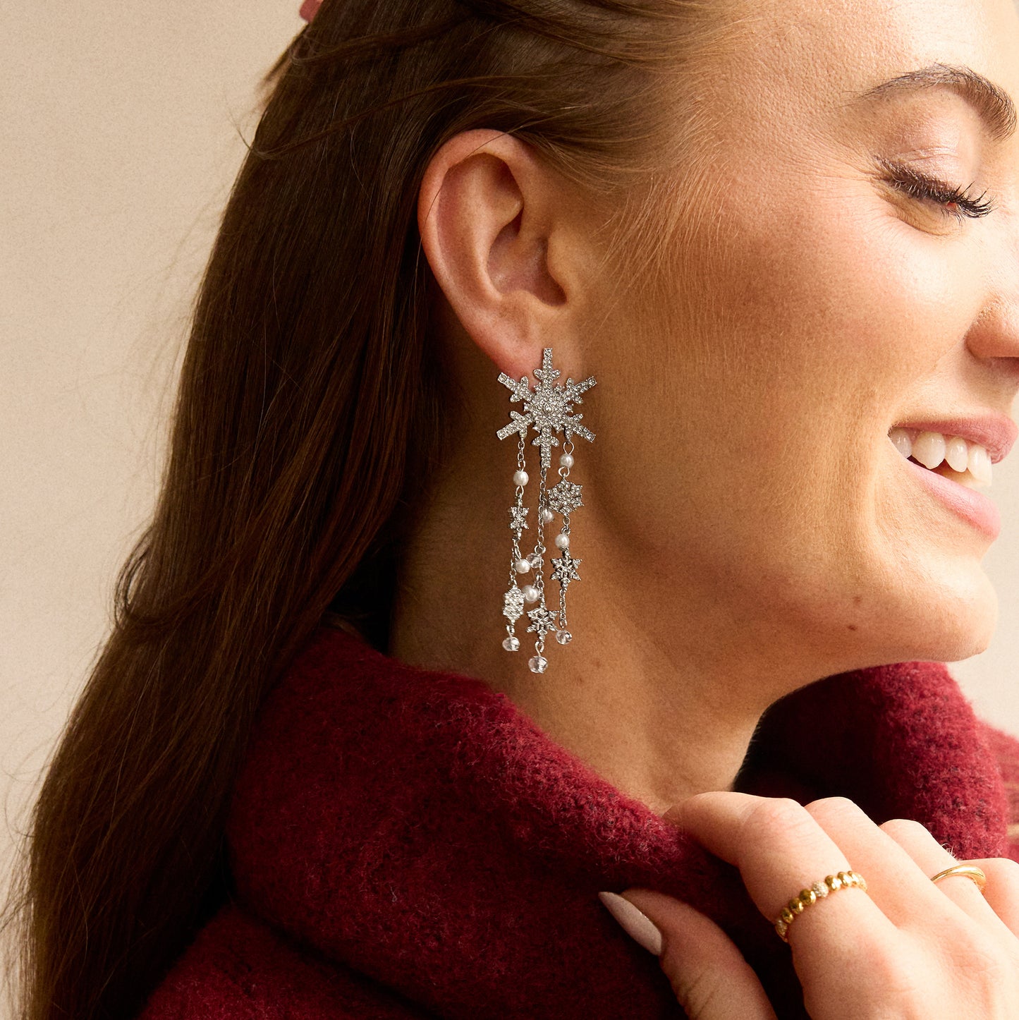 Sparkling Flurry Drop Earrings Silver/Pavé - BaubleBar