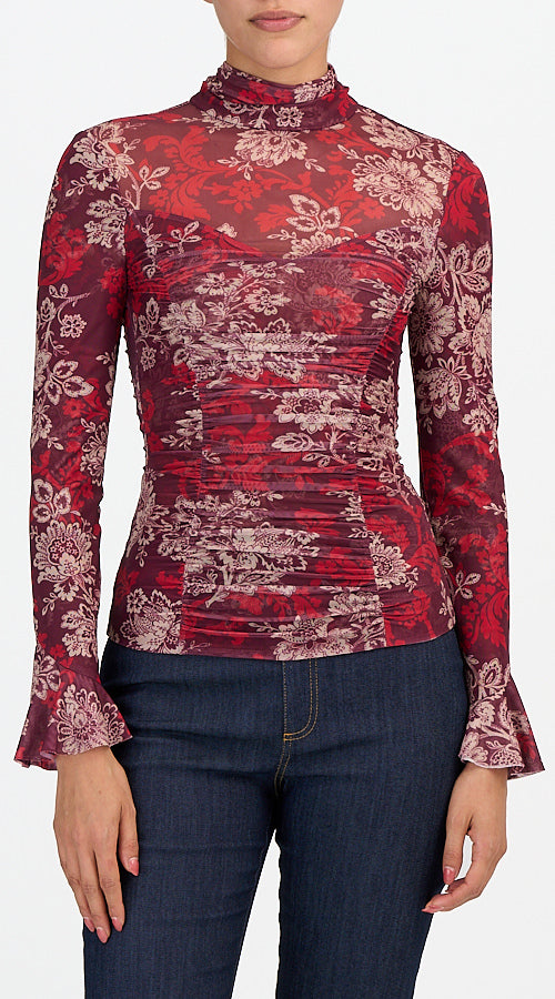 Gilded Paisley Lucy Top Mulberry Multi - Cinq à Sept