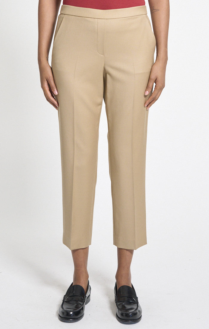 Treeca Pull-On Pant Sleek Flannel New Camel - Theory Women