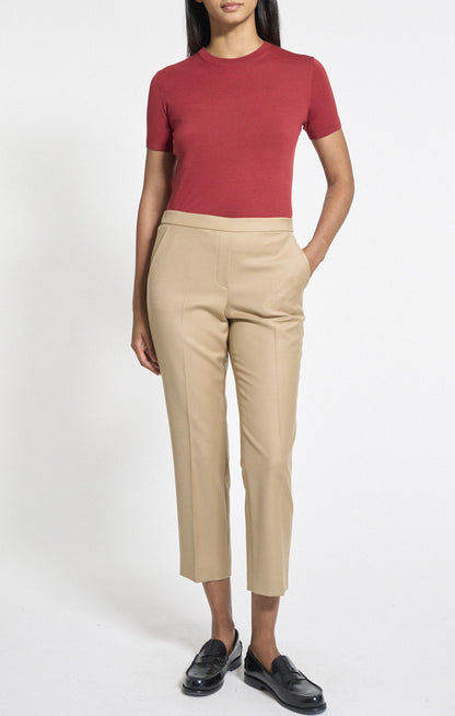 Treeca Pull-On Pant Sleek Flannel New Camel - Theory Women