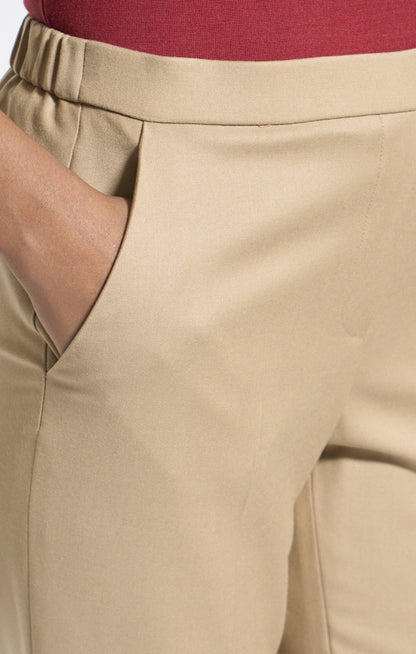 Treeca Pull-On Pant Sleek Flannel New Camel - Theory Women