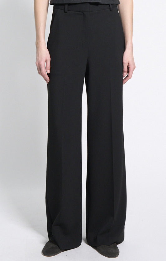 Straight Leg Trouser Double Knit Black - Theory Women