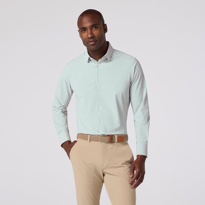 Leeward Long Sleeve Dress Shirt Eucalyptus Ian Gingham - Mizzen + Main