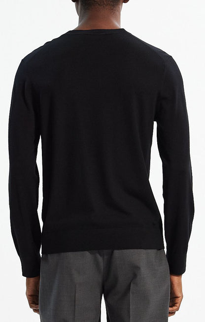 Crewneck Sweater Regal Merino Wool Black - Theory Men