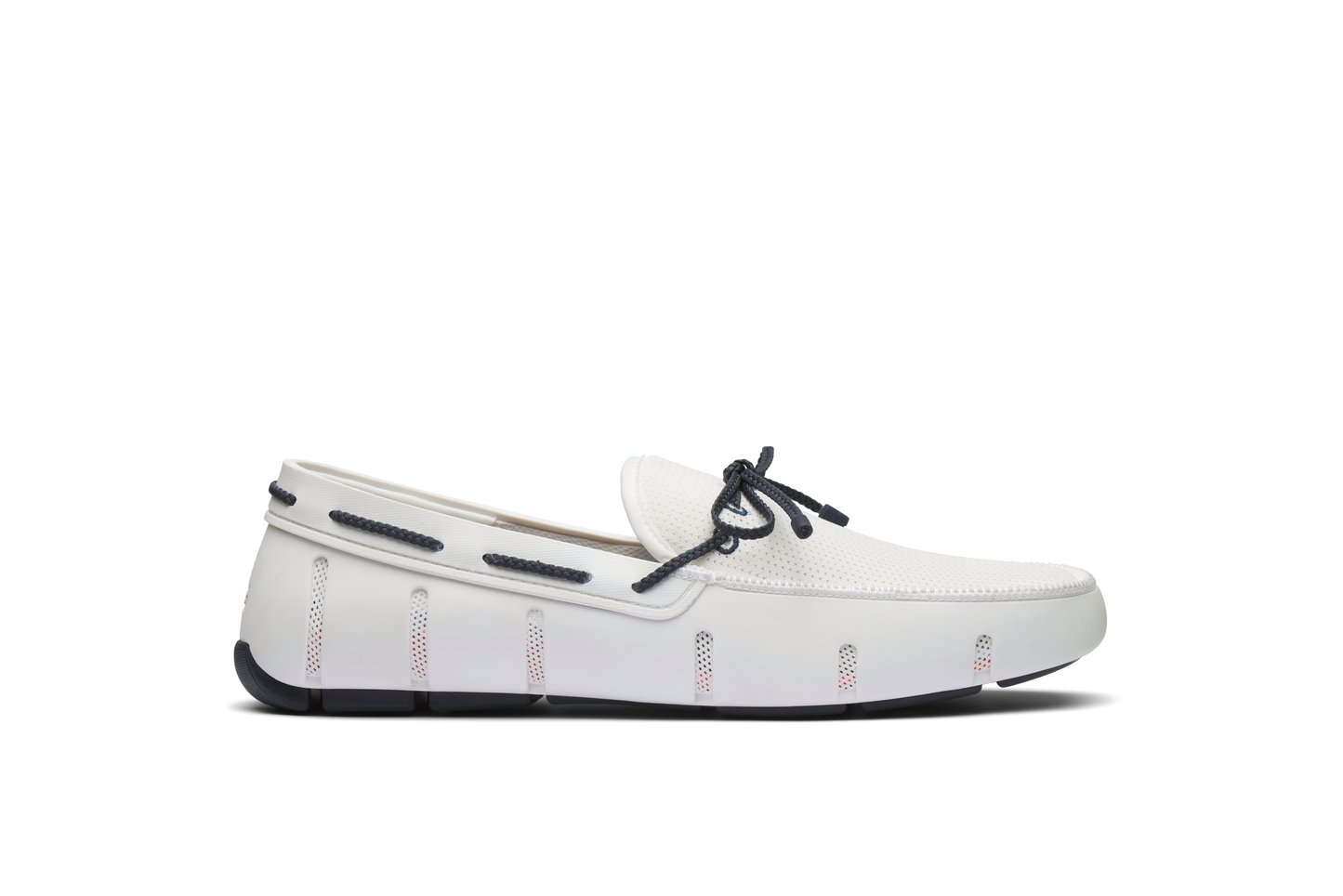 Braided Lace Loafer White/Navy - SWIMS