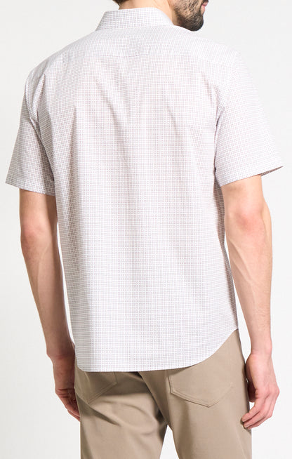 Irving Short-Sleeve Shirt Stretch Cotton Port Multi - Theory Men