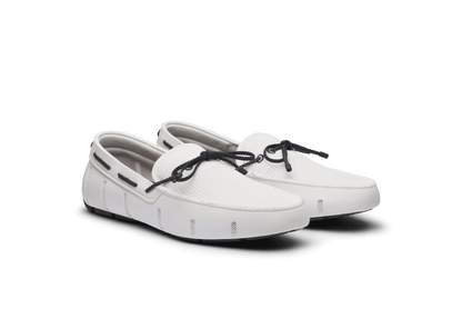 Braided Lace Loafer White/Navy - SWIMS