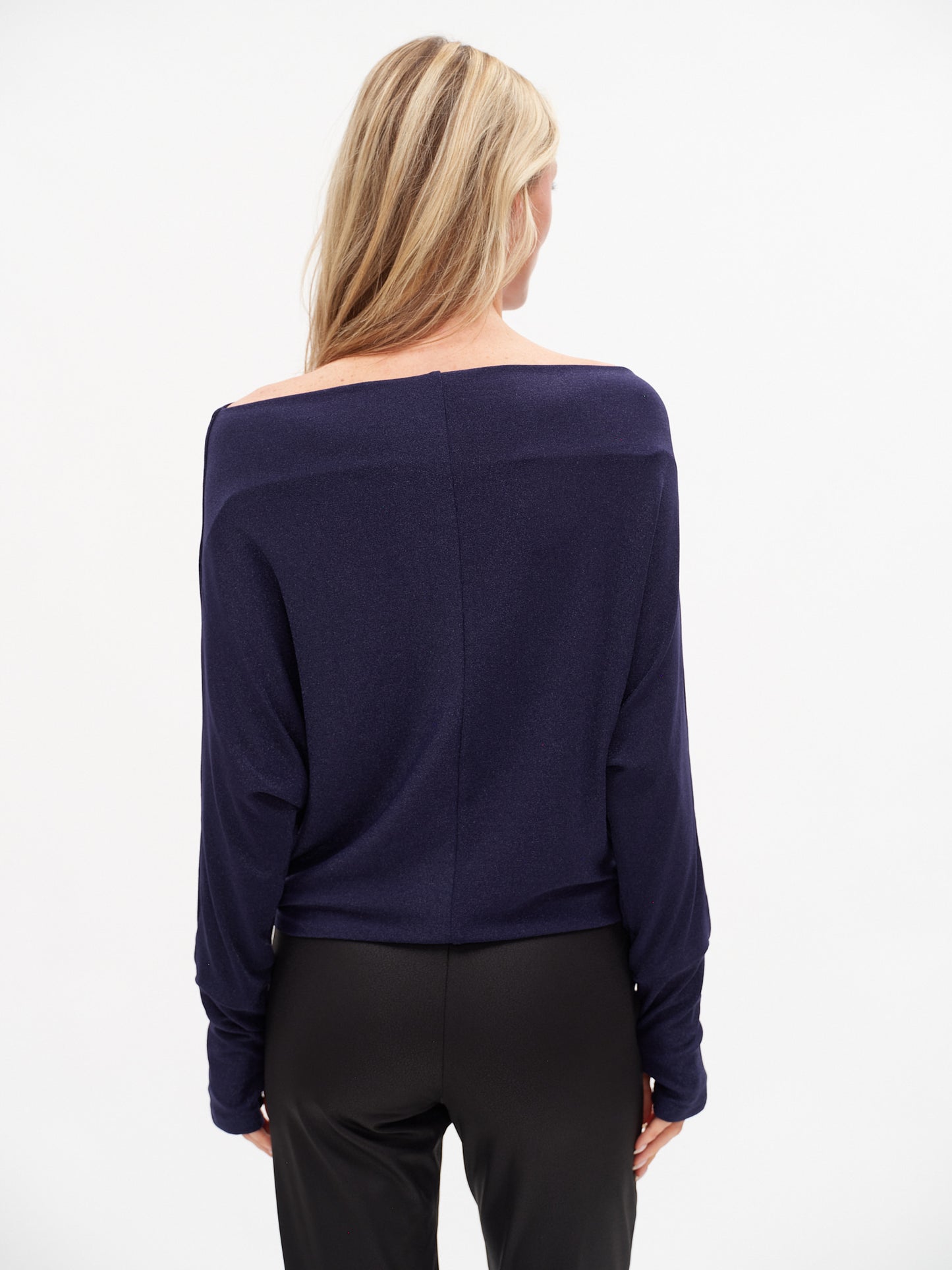 The Anywhere Top Lurex Dark Blue - Six Fifty Clothing