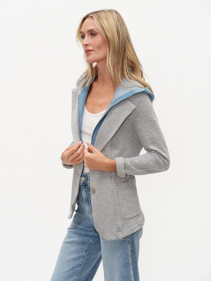 Torino Sweater Blazer Heather Grey - Six Fifty Clothing