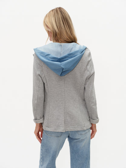 Torino Sweater Blazer Heather Grey - Six Fifty Clothing