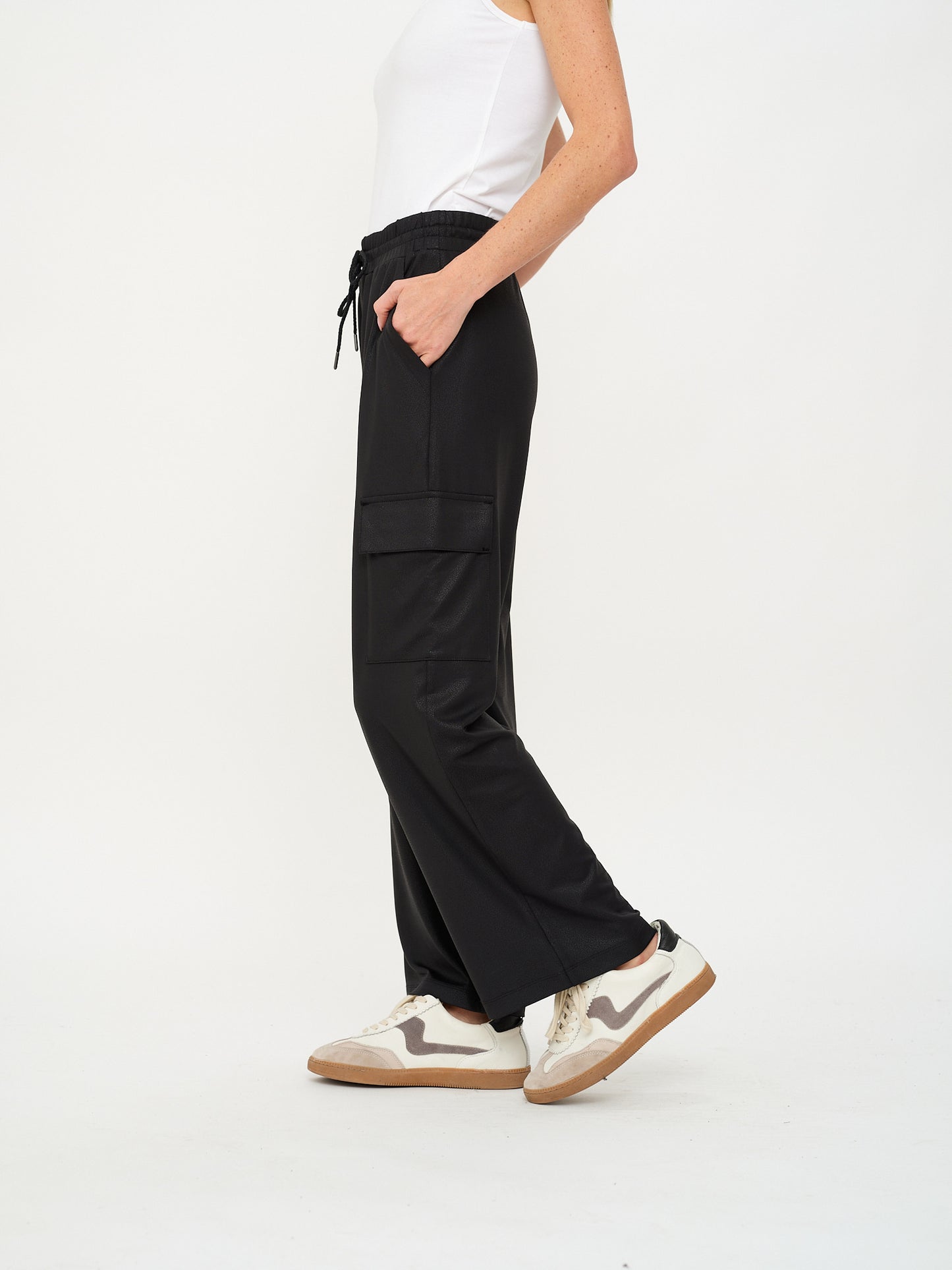 Headliner Coated Cargo Pant Black - Six Fifty Clothing
