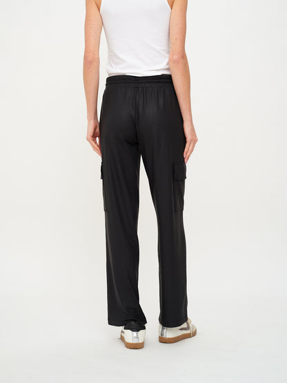 Headliner Coated Cargo Pant Black - Six Fifty Clothing