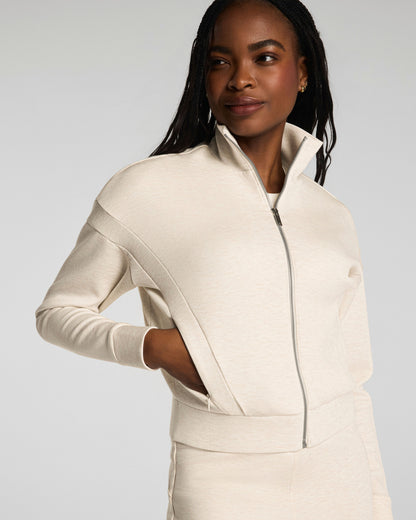 Airessentials Track Jacket Oatmeal Heather - SPANX