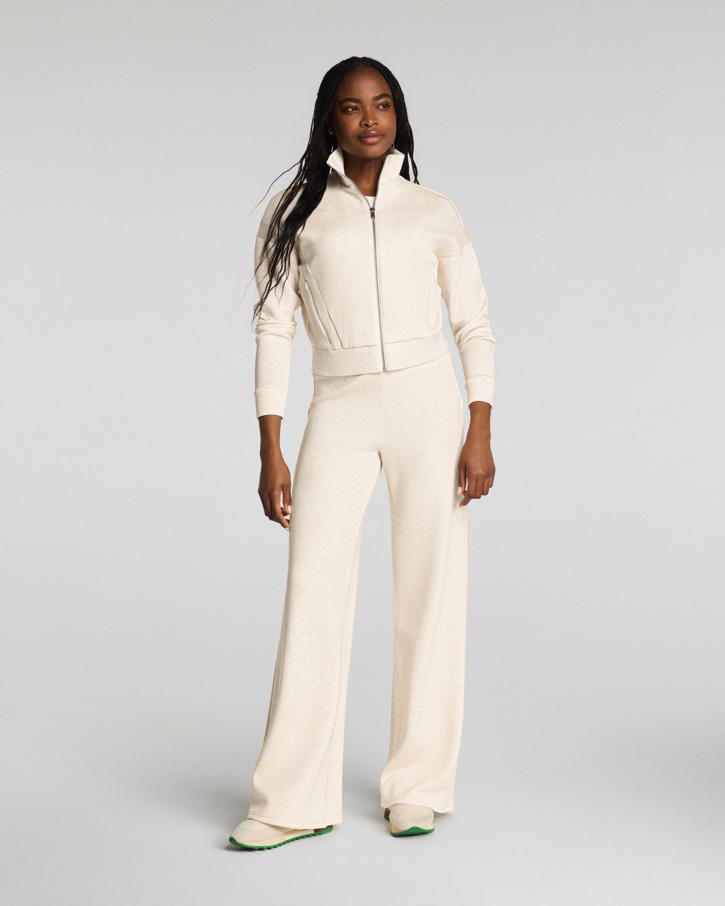 Airessentials Track Jacket Oatmeal Heather - SPANX