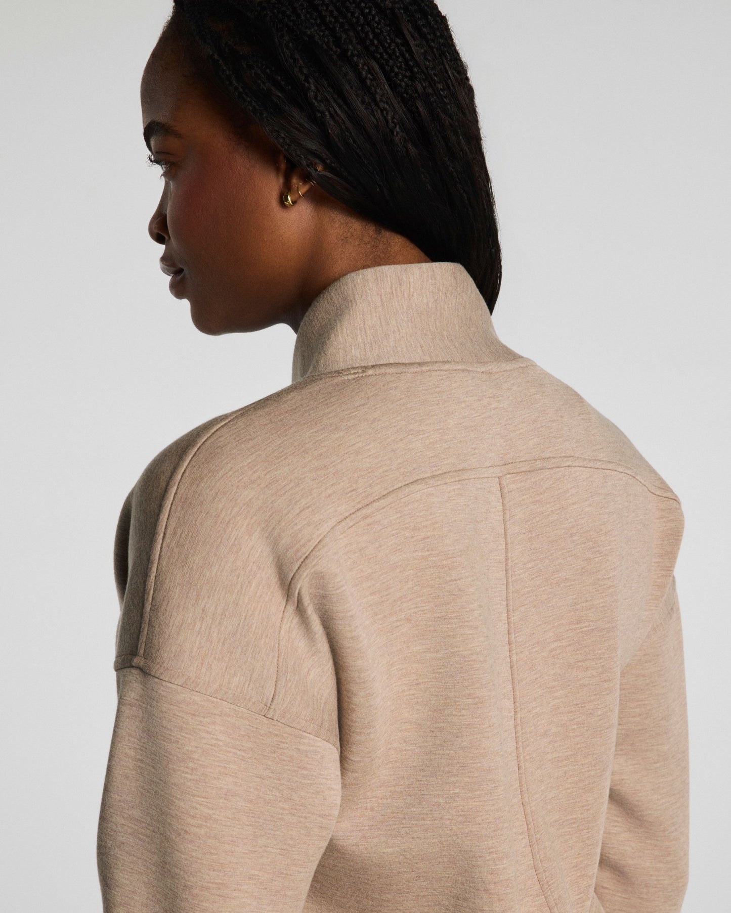 Airessentials Shawl Collar Half Zip Dune Heather - SPANX