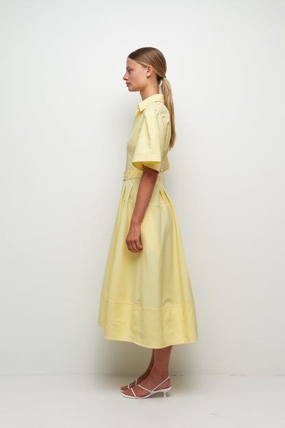 Meridith Cotton Midi Dress Buttercream - Simkhai