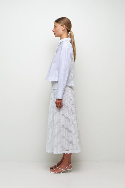 Kacey Cotton Lace Shirt Ivory - Simkhai