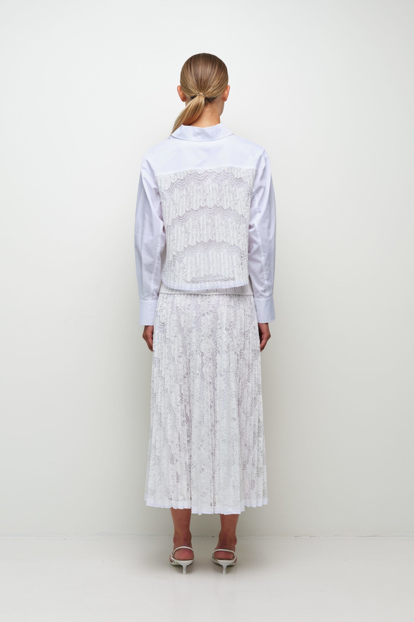 Kacey Cotton Lace Shirt Ivory - Simkhai