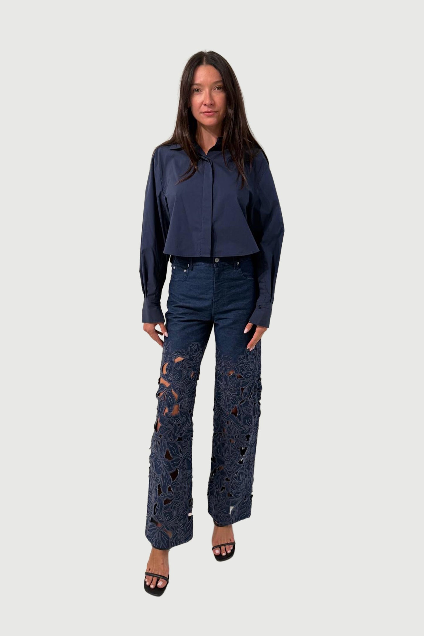 Betty Floral Cut Out Jean Imperial - Simkhai