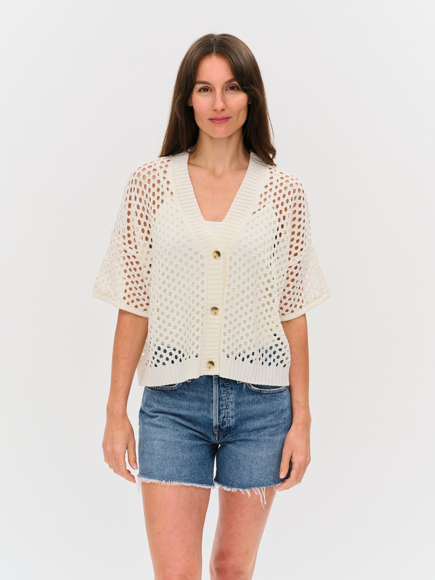 Dune Crochet Cardigan Ivory - Six Fifty Clothing