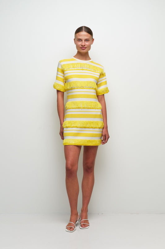 Torrance Knit Mini Dress Solar Stripe - Simkhai
