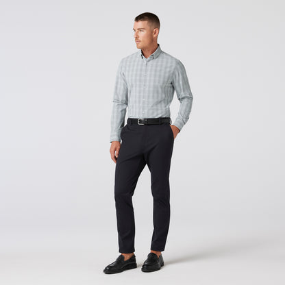 Leeward Long Sleeve Shirt Aluminum Glen Check - Mizzen + Main