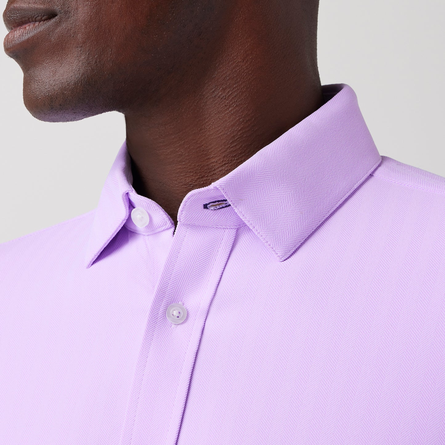 Bateman Long Sleeve Dress Shirt Lilac - Mizzen + Main