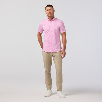 Halyard Short Sleeve Pink Salt Tossed Triangle - Mizzen + Main