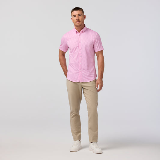 Halyard Short Sleeve Pink Salt Tossed Triangle - Mizzen + Main