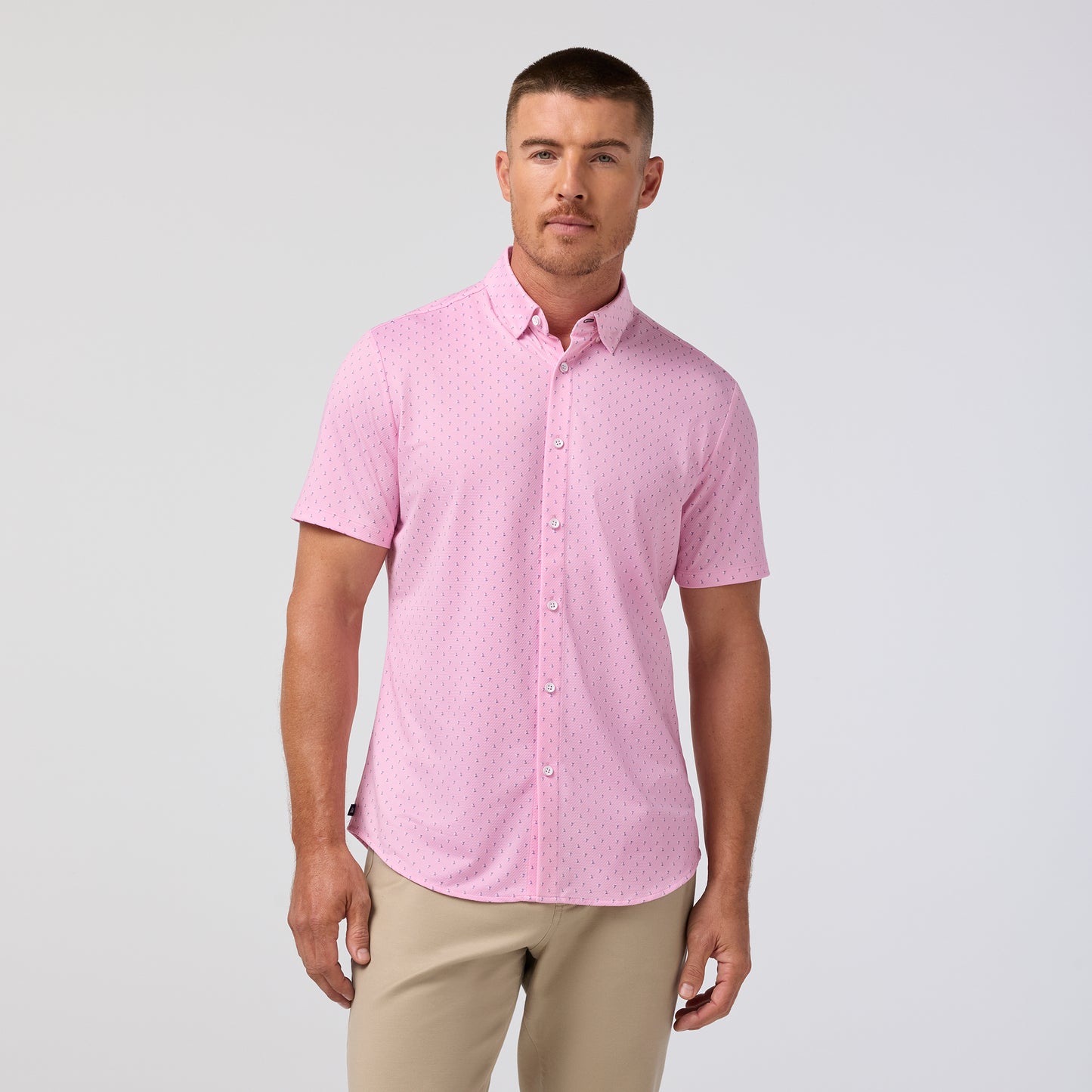 Halyard Short Sleeve Pink Salt Tossed Triangle - Mizzen + Main
