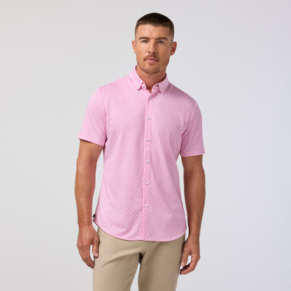 Halyard Short Sleeve Pink Salt Tossed Triangle - Mizzen + Main