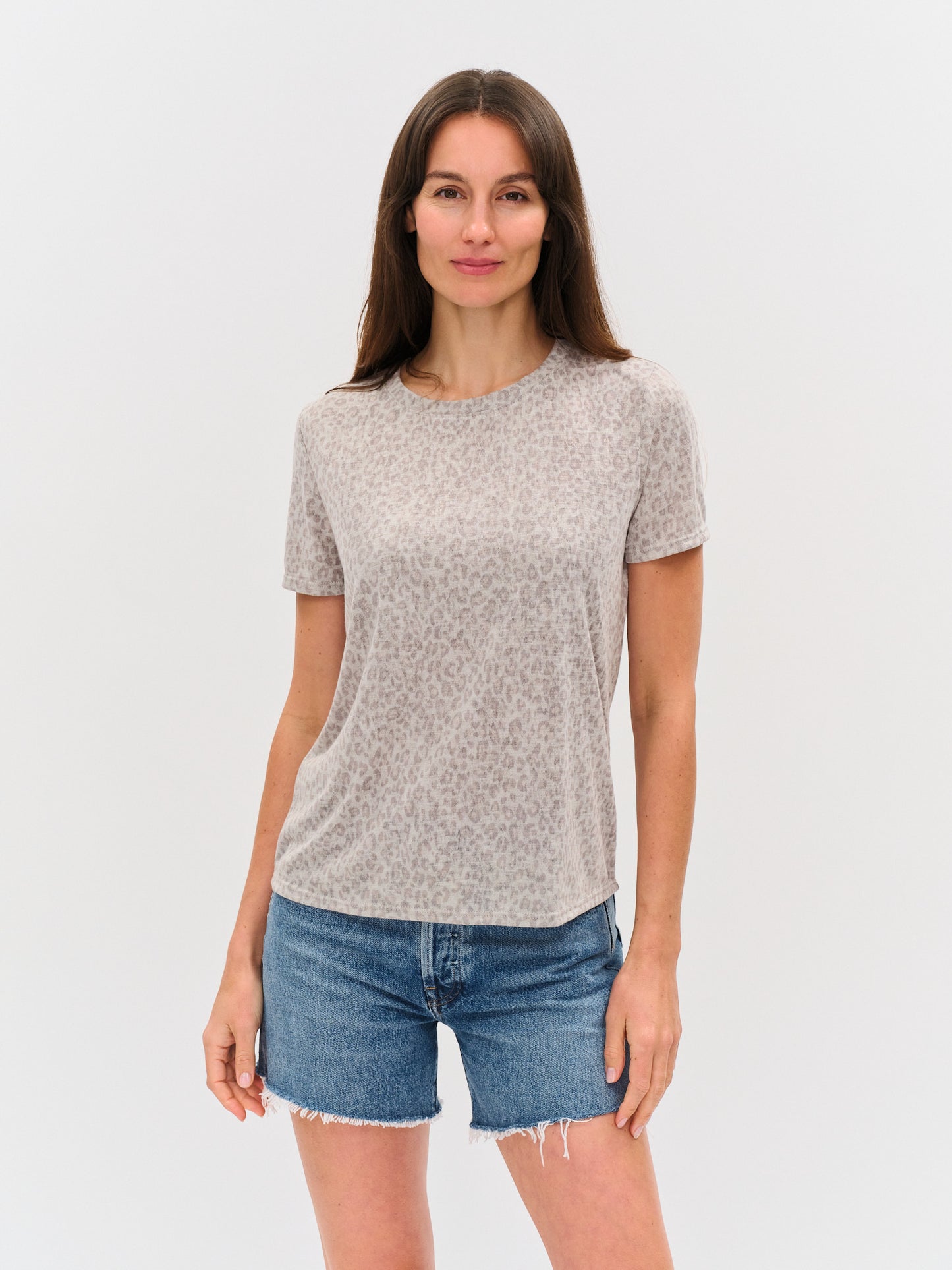 Wild Side Tee Soft Sand Leopard - Six Fifty Clothing